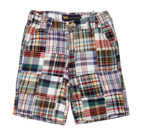 WES & WILLY Patriotic Navy Patchwork Shorts