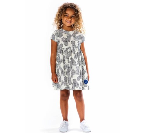 Smiling Button Seersucker Pineapple Sunday Dress