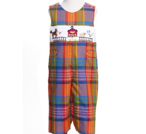 Fall Plaid Barnyard Smocked Longall