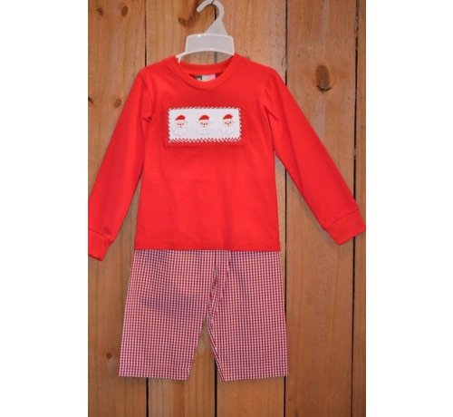BANANA SPLIT KIDS Santa Smocked Boys T-shirt and Pants