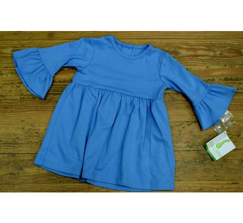 ZUCCINI CORP Basic Bell Sleeve Dress in Colonial Blue