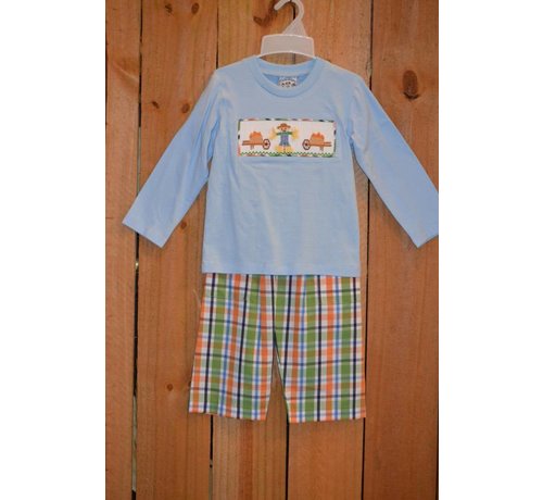 Happy Fall Smocked Boys T-shirt and Pants