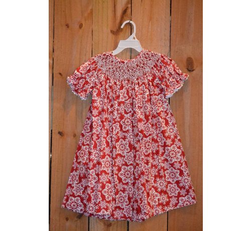 Tis the Season Smocked Geo Bishop Dress