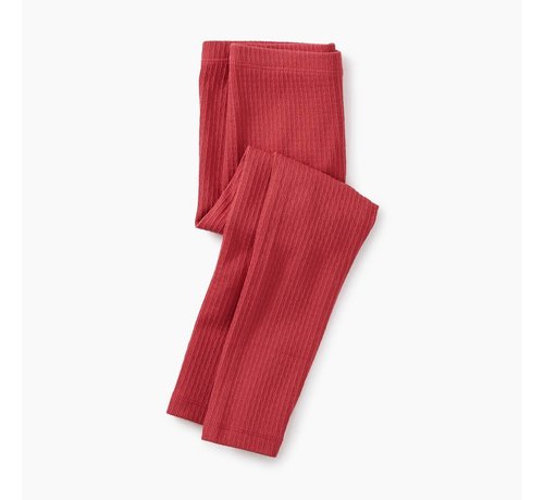 Tea Collection Pointelle Leggings in Pomegranate