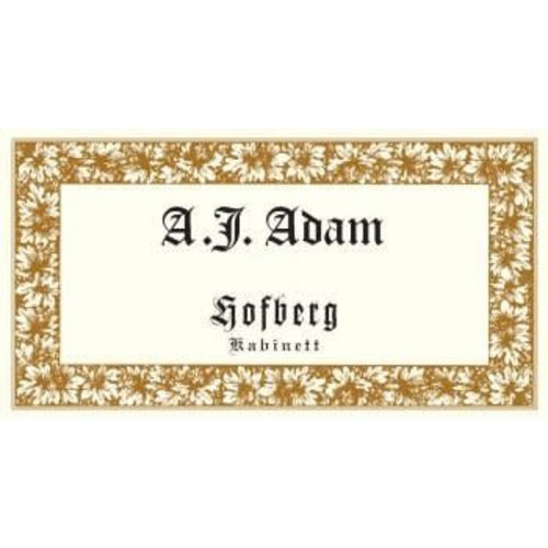 Weingut A.J. Adam Riesling Kabinett 'Dhron Hofberg' 2016, Mosel, Germany (750ml) Weingut A.J. Adam Riesling Kabinett 'Dhron Hofberg' 2016, Mosel, Germany (750ml)