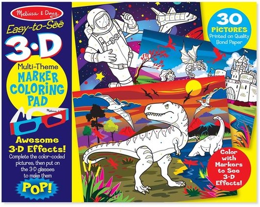 Melissa & Doug Easy-to-See 3-D Kids\' Coloring Pad - Dinosaurs ... Melissa & Doug Easy-to-See 3-D Kids\' Coloring Pad - Dinosaurs ...