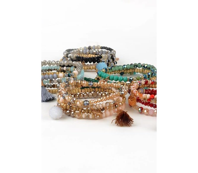 Druzy Charm Bracelet Stacks 5 Colors Little Gypsie Boutique Druzy Charm Bracelet Stacks 5 Colors