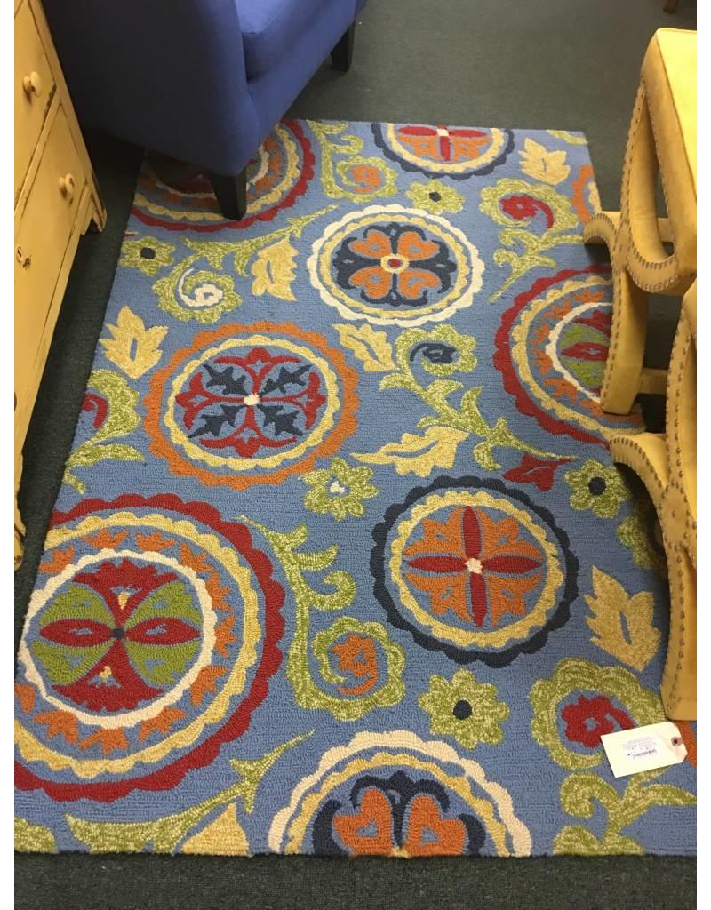 Fair Winds Denim Blue Medallion Area Rug Heirloom Home Fair Winds Denim Blue Medallion Area Rug