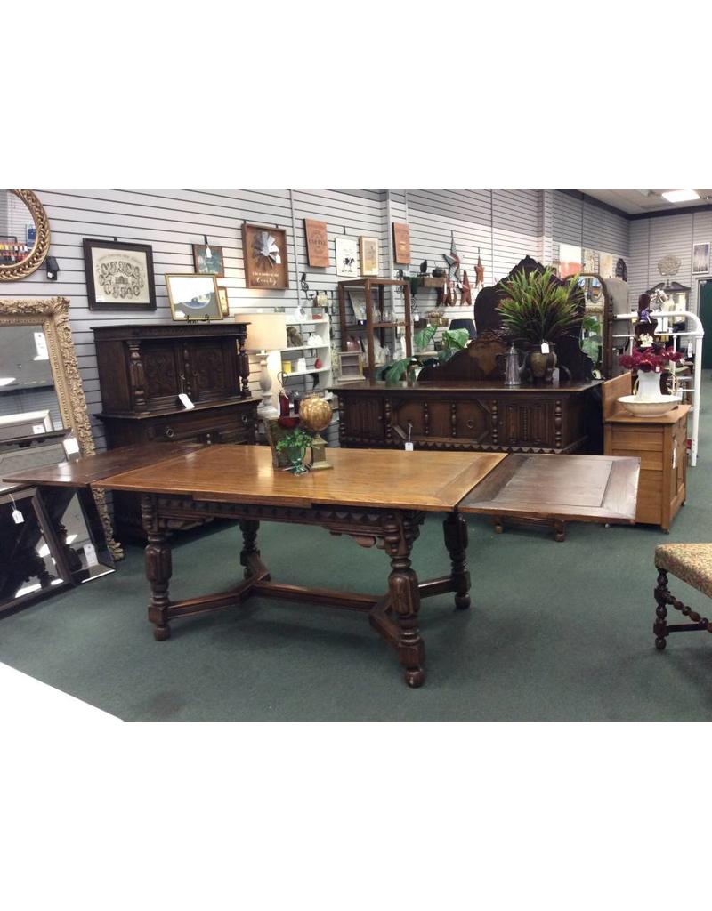 Solid Oak Jacobean Style Dining Table 6 Chairs Heirloom Home Solid Oak Jacobean Style Dining Table 6 Chairs