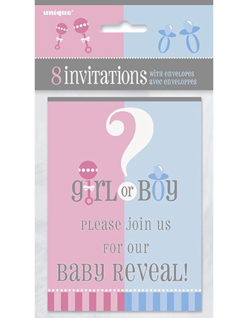 gender reveal invitations 8 ct tribout s party bingo carnival