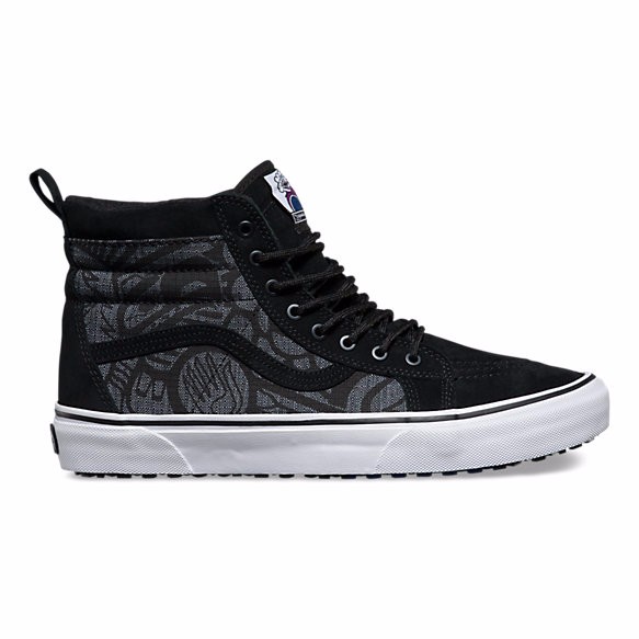 vans sk8 hi black white