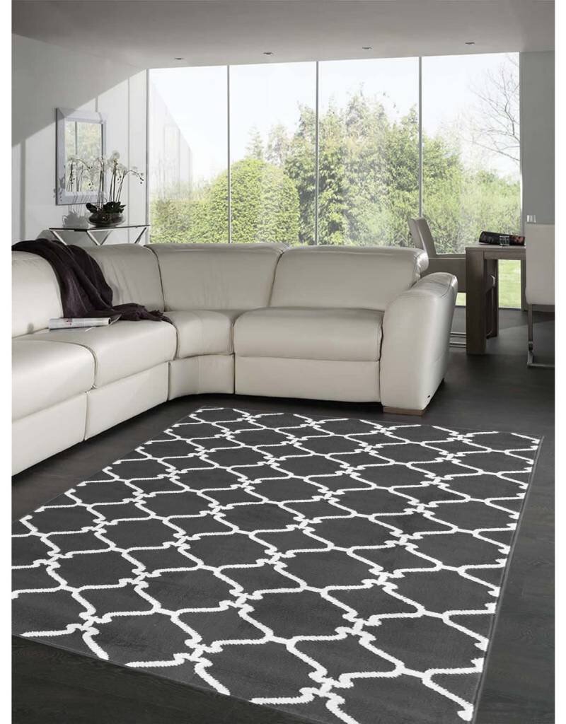 Bcf1823 5x7 Clifton Morroccan Trellis Light Grey Area Rug 5 Bcf1823 5x7 Clifton Morroccan Trellis Light Grey Area Rug 5