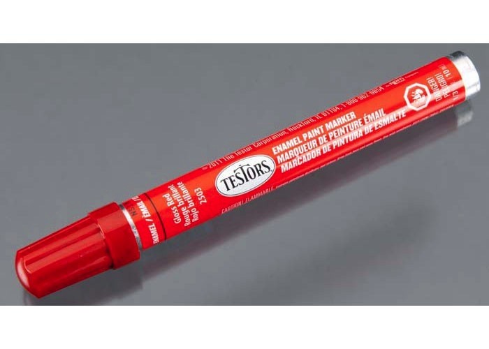 Testors Corp. . TES GLOSS RED ENAMEL PAINT MARKER PM Hobbycraft