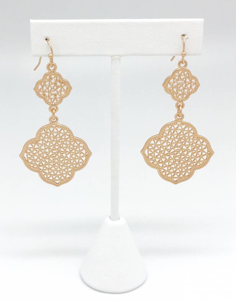 Matte Gold Filigree Earring Lydia Lewis Matte Gold Filigree Earring