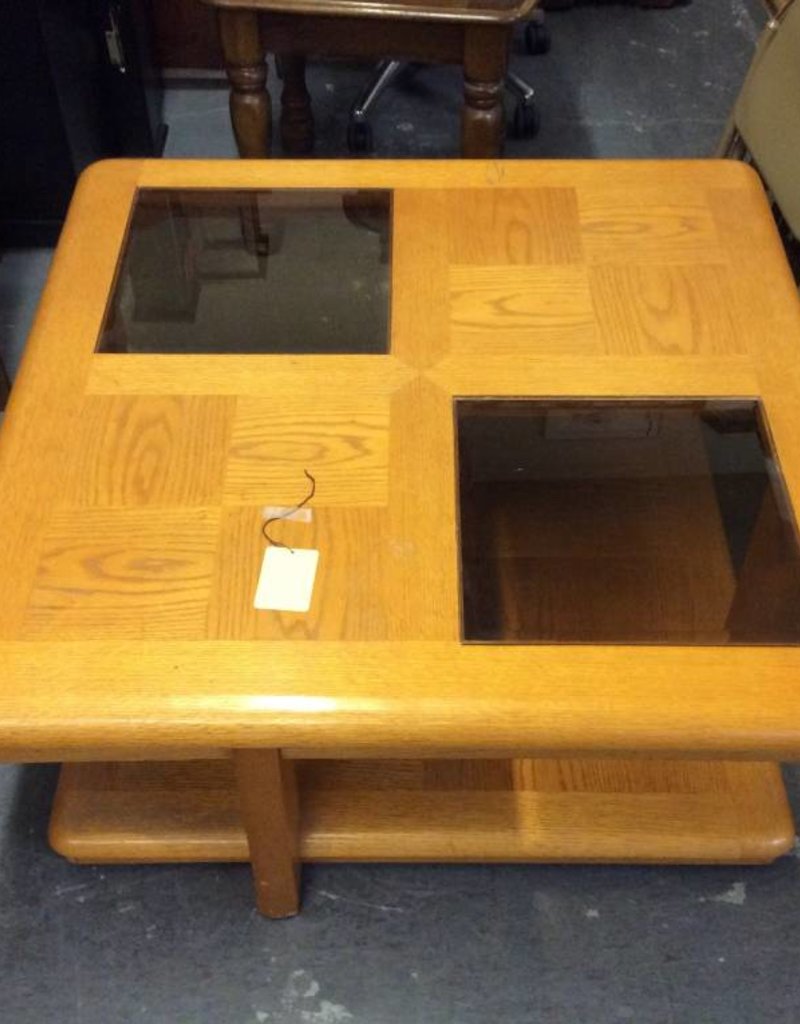 Square Coffee Table Oak Glass Recycled Furniture Square Coffee Table Oak Glass