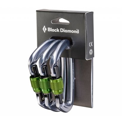 Black Diamond Positron Screwgate Carabiner 3 Pack