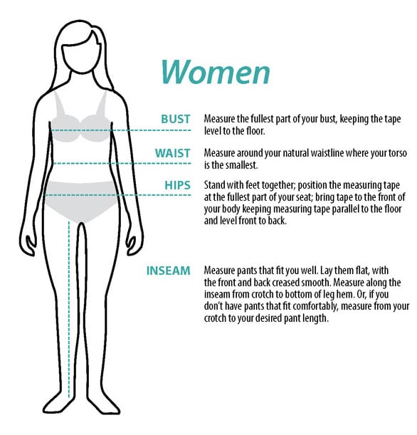 Leg Size Chart Women S