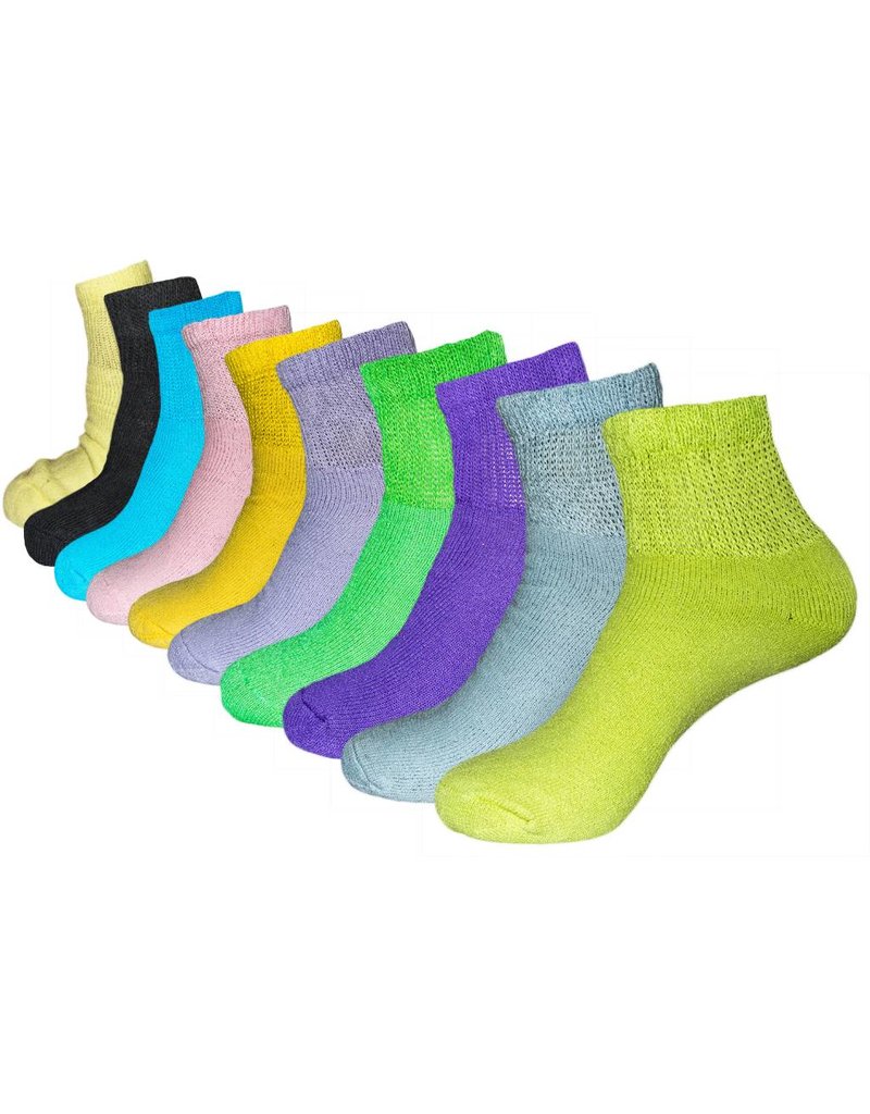 Women's Diabetic Quarter Top Socks - Solid Color - The Sox Market