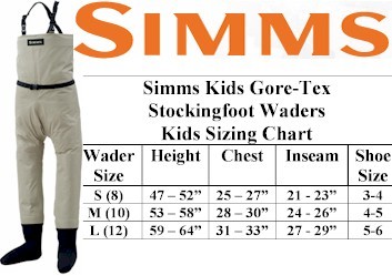 kids fishing waders simms gore tex wader mrfc simms size chart