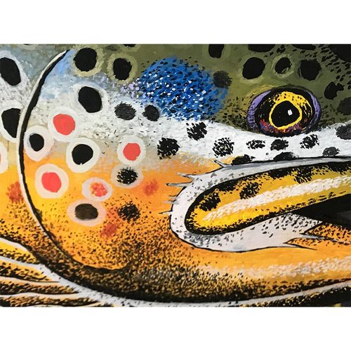 Bern Sundell Original Hand Painted Wood Cutout - 44" Brown #2 Bern Sundell Original Hand Painted Wood Cutout - 44" Brown #2