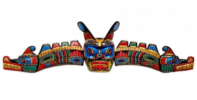 Hand carved Aboriginal Sisiuti mask
