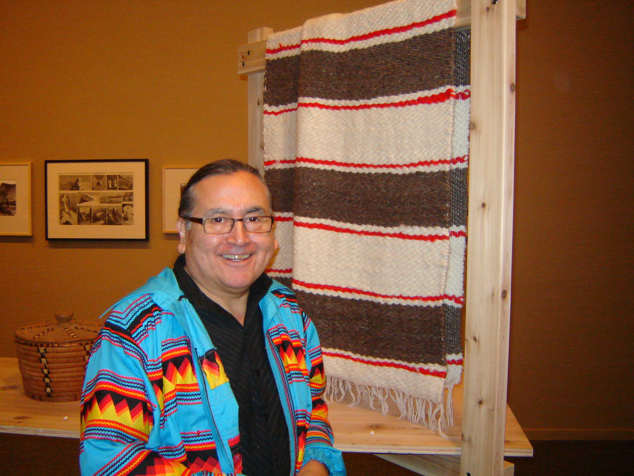 Keith Nahanee (Squamish) with his loom