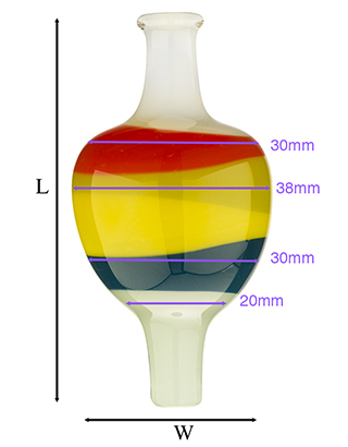 image showing how Danny Camp bubble carb cap was measured