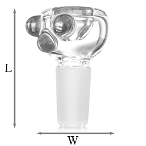 14mm Glass Bowl Slide Piece SMOKE w/ 7 Hole Glass Screen - Witch DR