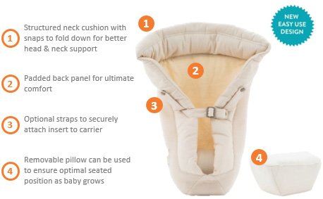 how to use ergobaby with infant insert