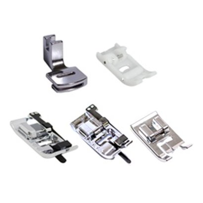 5 Feet Package-Ditch Foot, Roller Foot, Piping Foot, Edge Joining Foot, and Gathering Foot