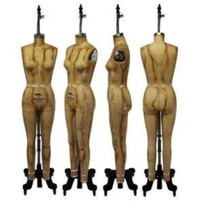 Antique Design Missy & Junior Full Body Dress Form With traditional heavy duty cast iron base