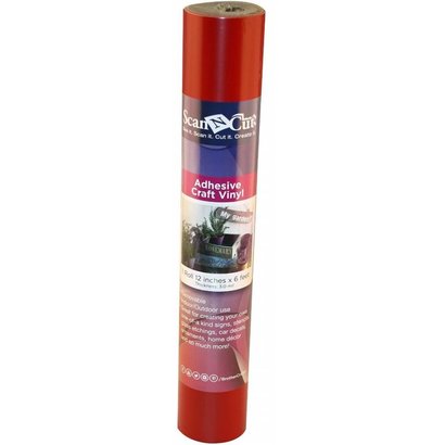 6 FT ROLL- RED ADHESIVE CRAFT VINYL