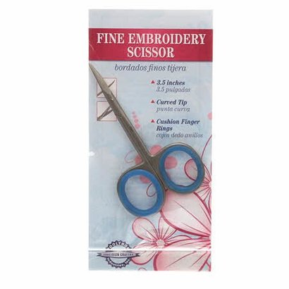 Checker Fine Embroidery Scissor with Curved Tip 3 1/2in