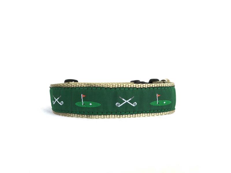 Preston Ribbon Dog Collar, Golf Clubs - Feed Pet Purveyor