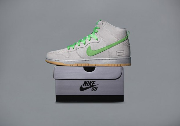 Nike Skateboarding Silver Box Dunk High Shoes