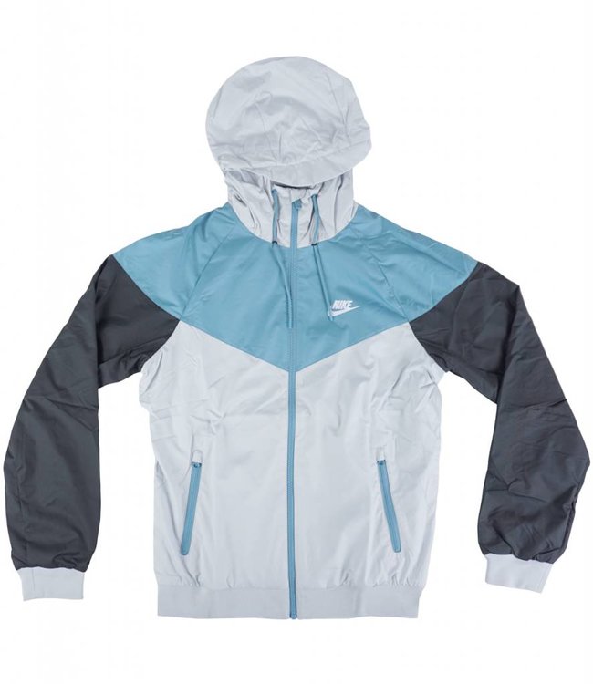 blue and white nike windbreaker