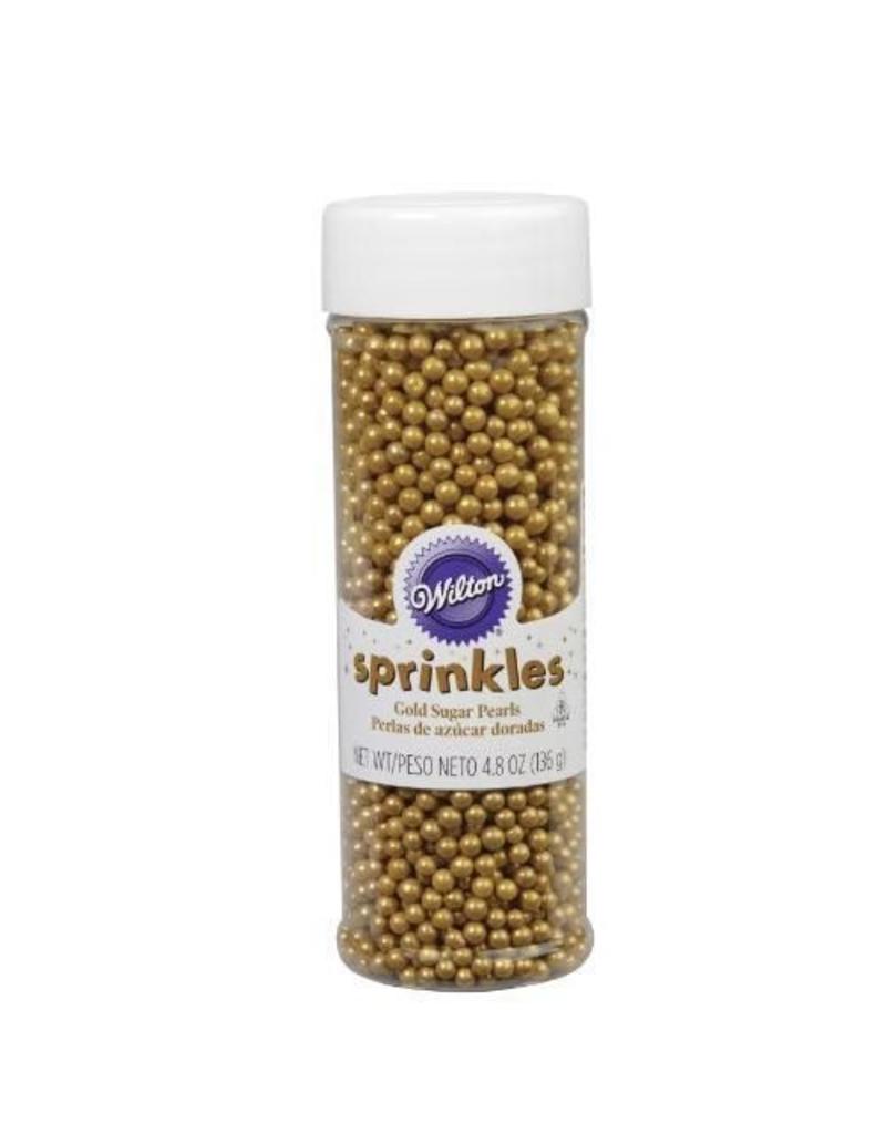 Wilton Gold Sugar Pearls 710-1173 - eCakeSupply - eCakeSupply