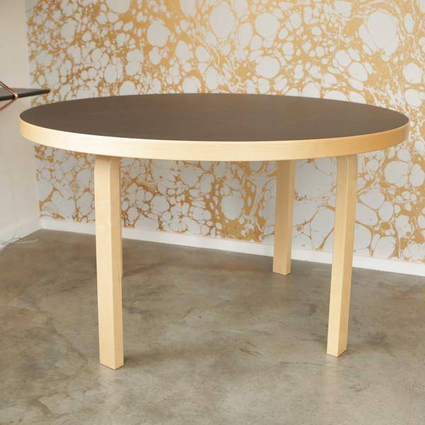 Artek Table 91 in Black Linoleum