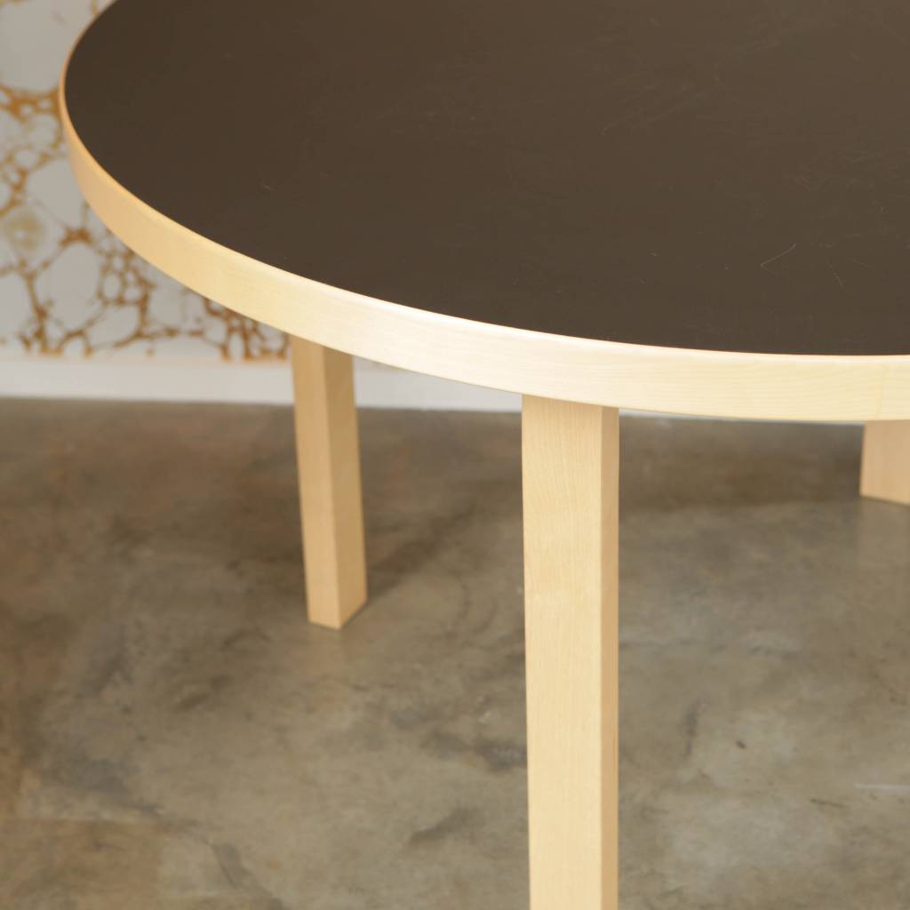 Artek Table 91 in Black Linoleum