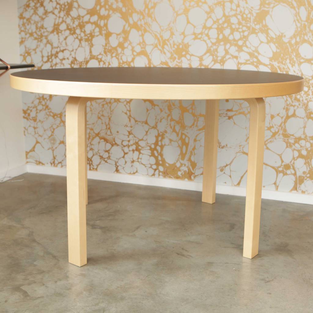 Artek Table 91 in Black Linoleum