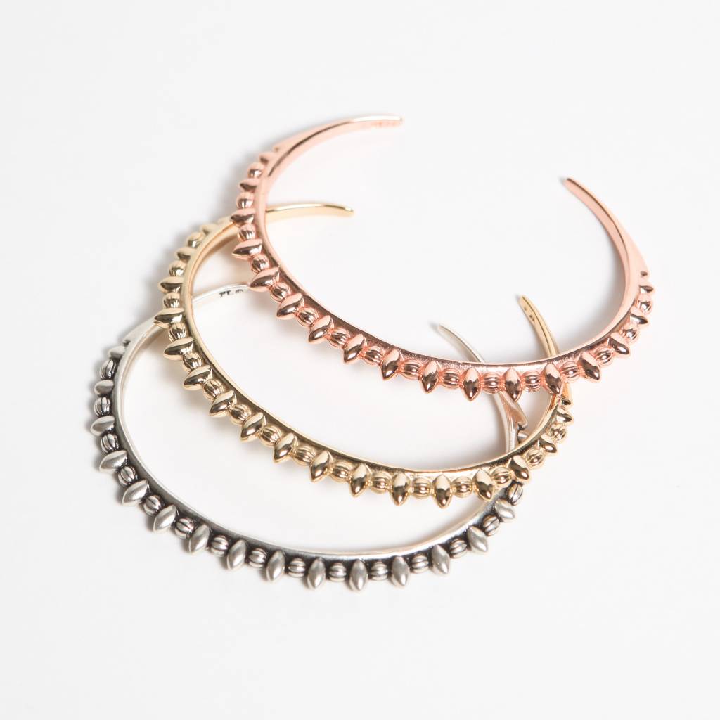 Pamela Love Thin Tribal Spike Cuff, Antique Silver Plate