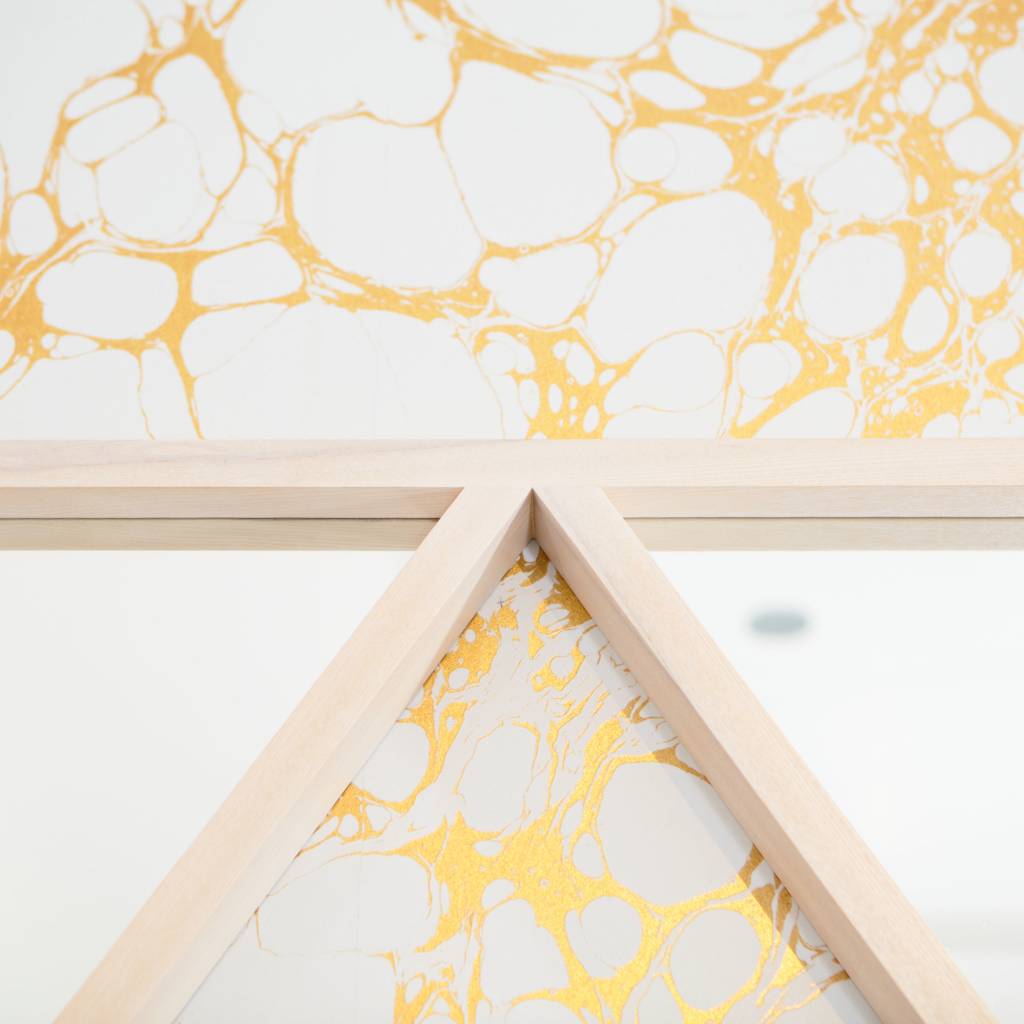 Alex Drew & No One Reverse Simplex Mirror, Pink Washed Ash with Antiqued Mirror