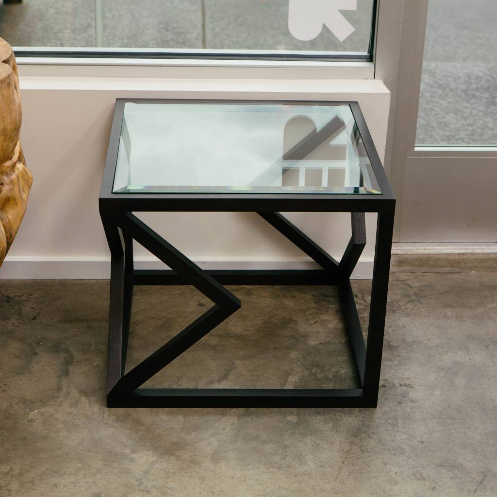 Alex Drew & No One Two Diamonds Side Table in Ebonized Walnut