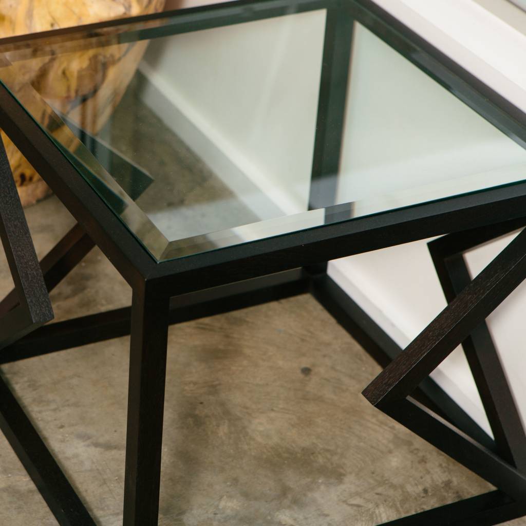 Alex Drew & No One Two Diamonds Side Table in Ebonized Walnut