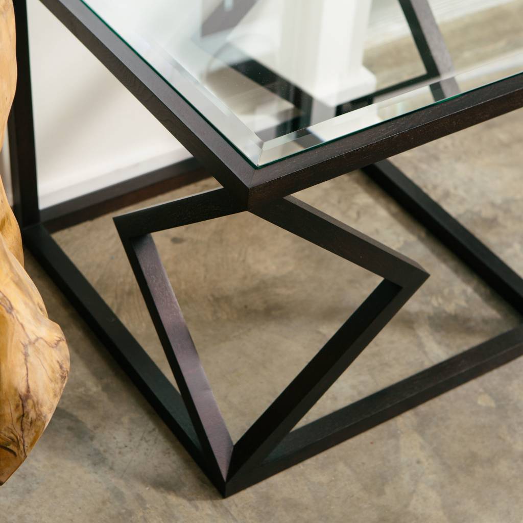 Alex Drew & No One Two Diamonds Side Table in Ebonized Walnut