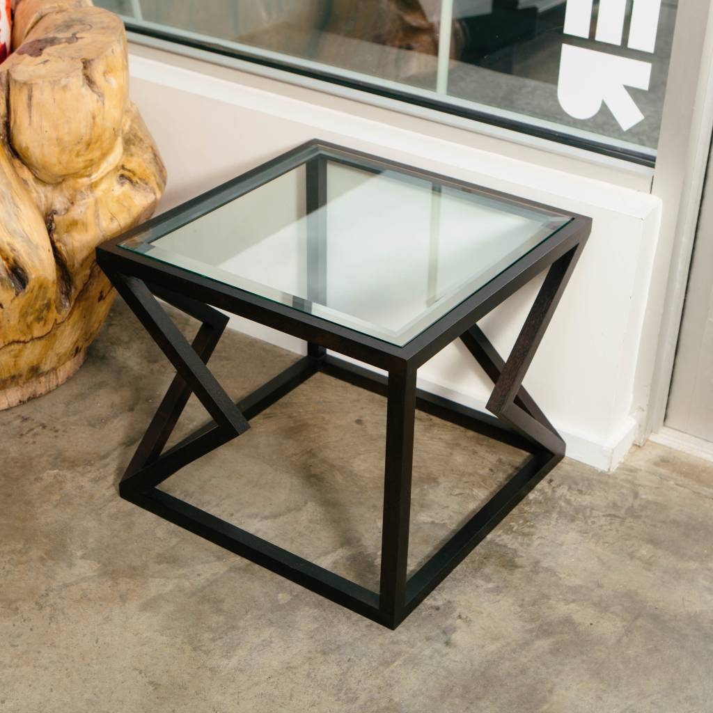 Alex Drew & No One Two Diamonds Side Table in Ebonized Walnut