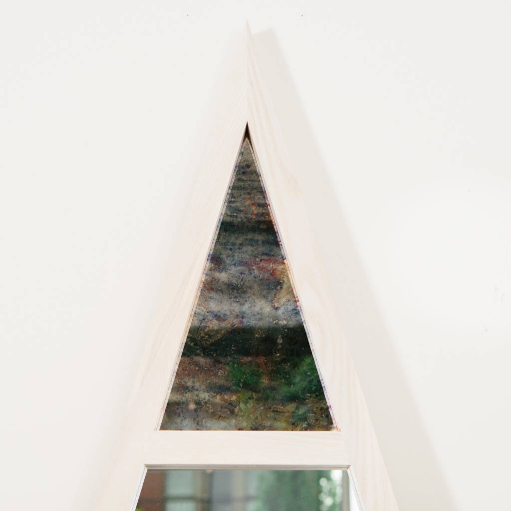 Alex Drew & No One Scale Mirror, Ash with Antiqued Glass
