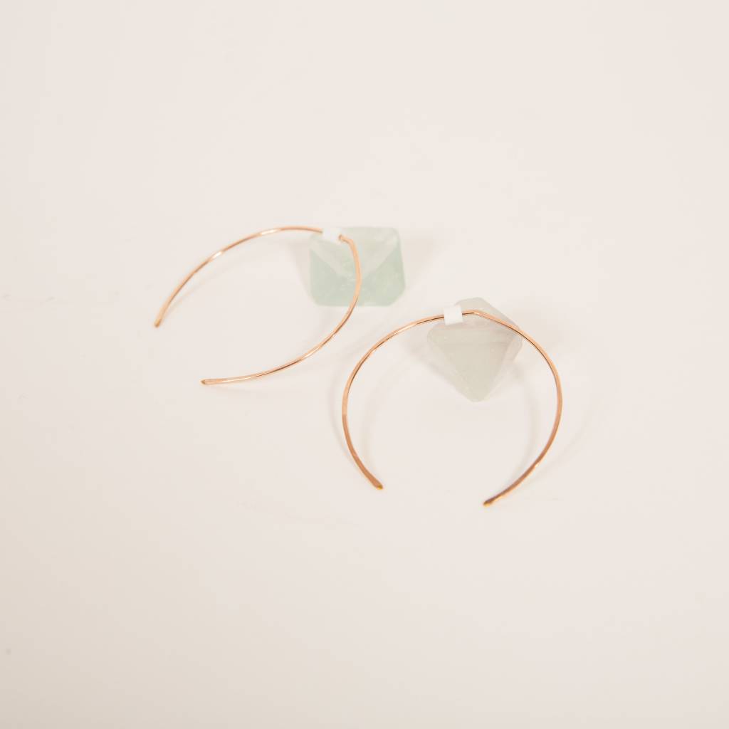 Portmanteau Modern Hoop - 14k Rose Gold Fill