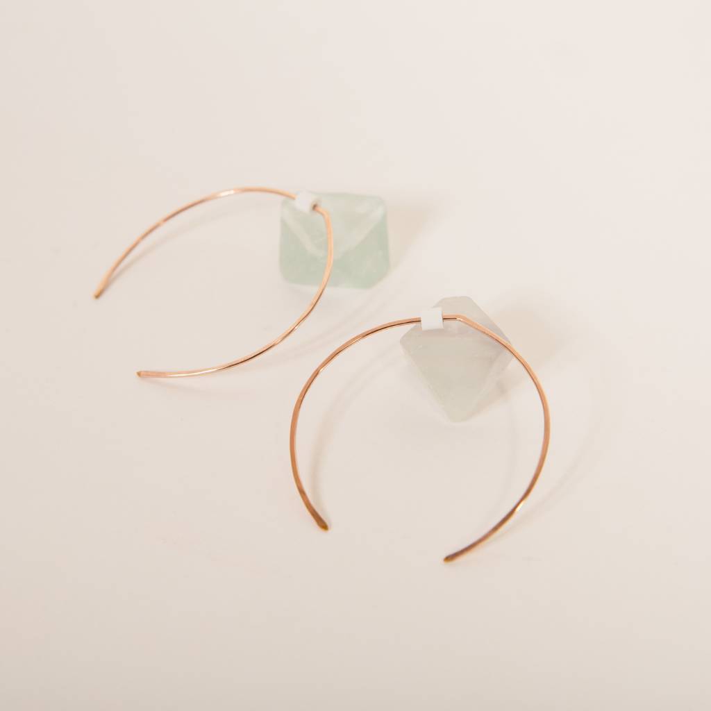 Portmanteau Modern Hoop - 14k Rose Gold Fill