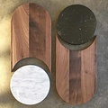 Bower Duo Server, Walnut with Dark Marble